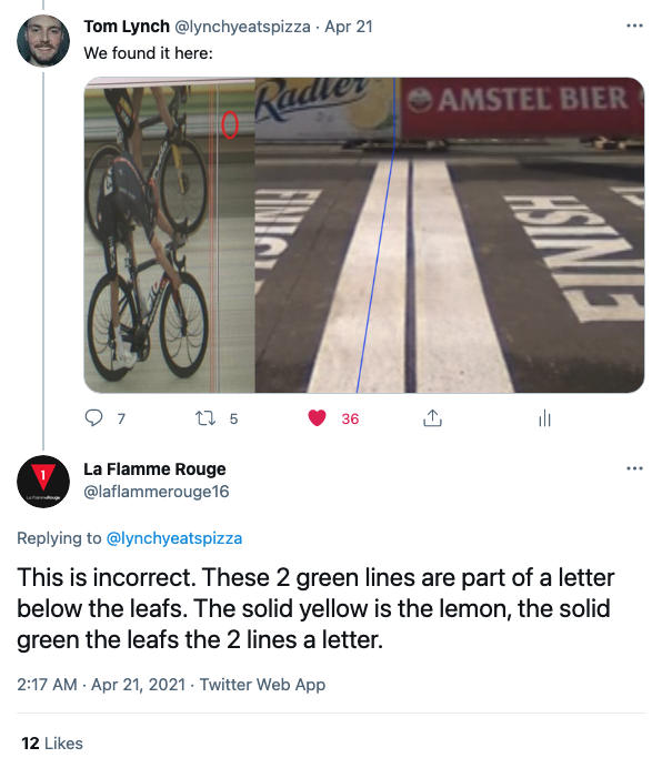 Me being corrected by La Flamme Rouge